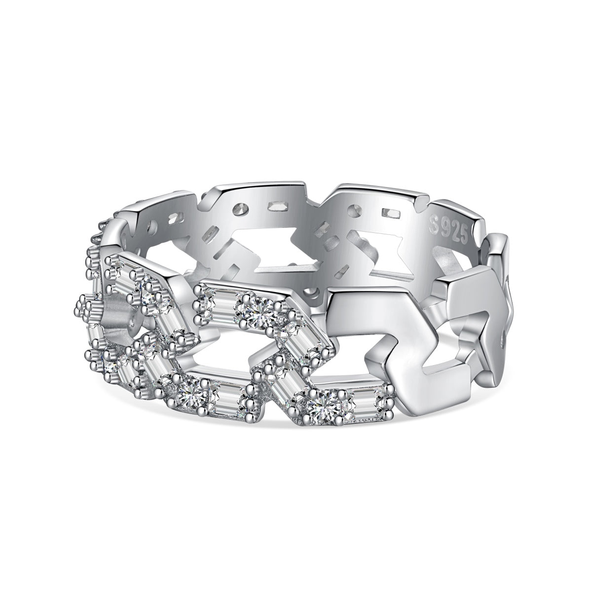 [Regalia jewelry]Sparkling Vibrant Emerald Cut Daily Ring