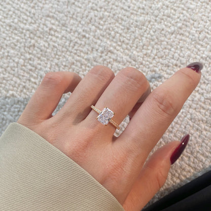 [Regalia jewelry]2.0 Carat Dazzling Sparkling Radiant Cut Party Ring