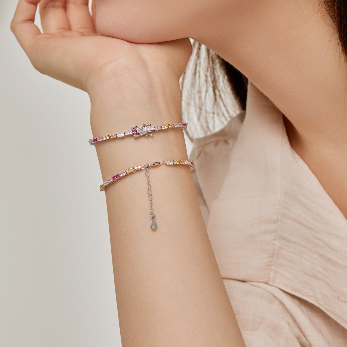 [Regalia jewelry]Delicate Romantic Heart Shape Lover Bracelet