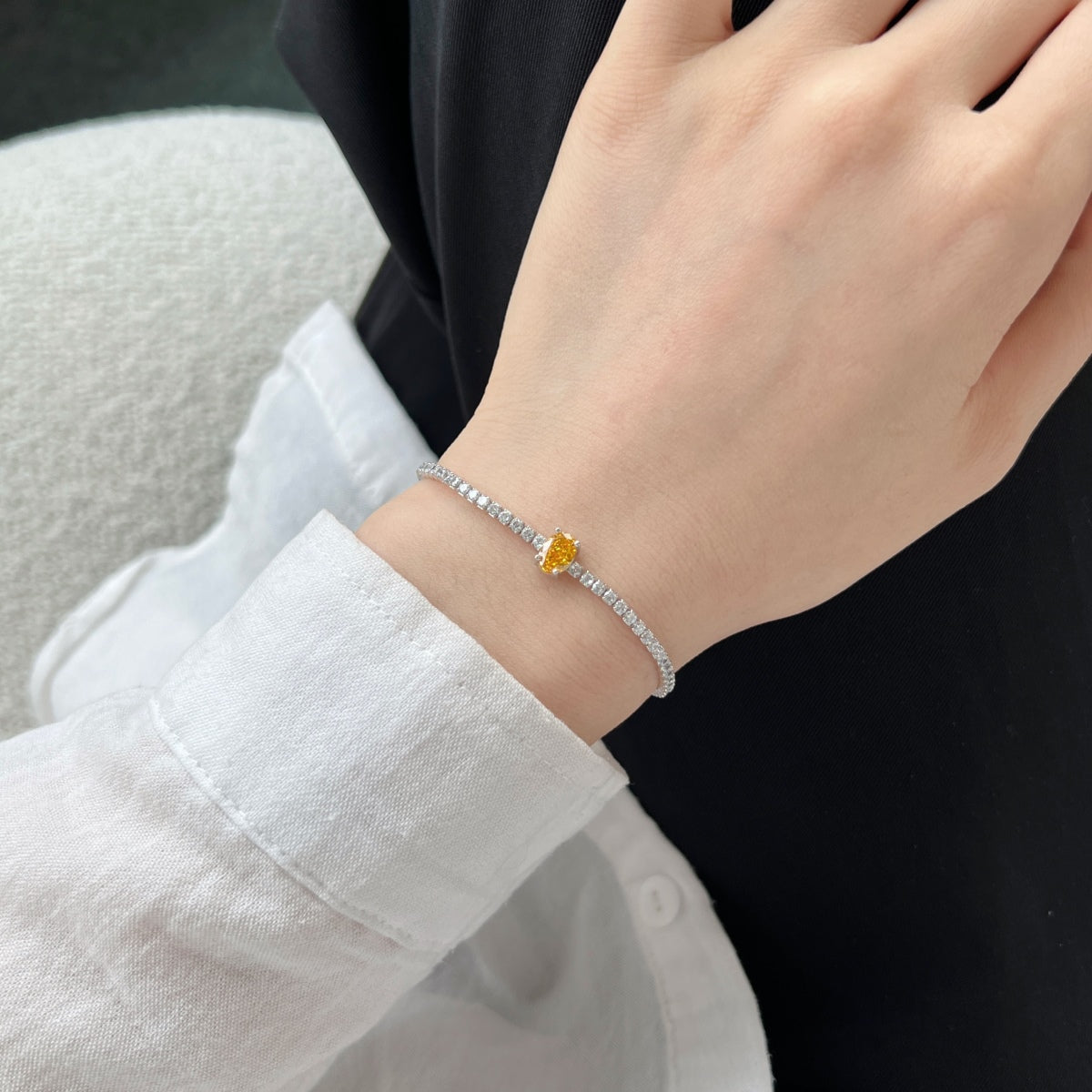 [Regalia jewelry]0.75 Carat Exquisite Oval Cut Daily Bracelet
