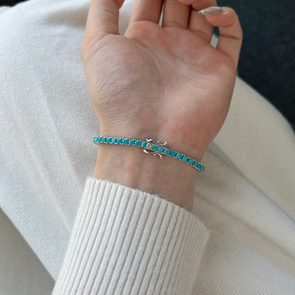 [Regalia jewelry]Dainty Charming Round Cut Tennis Bracelet