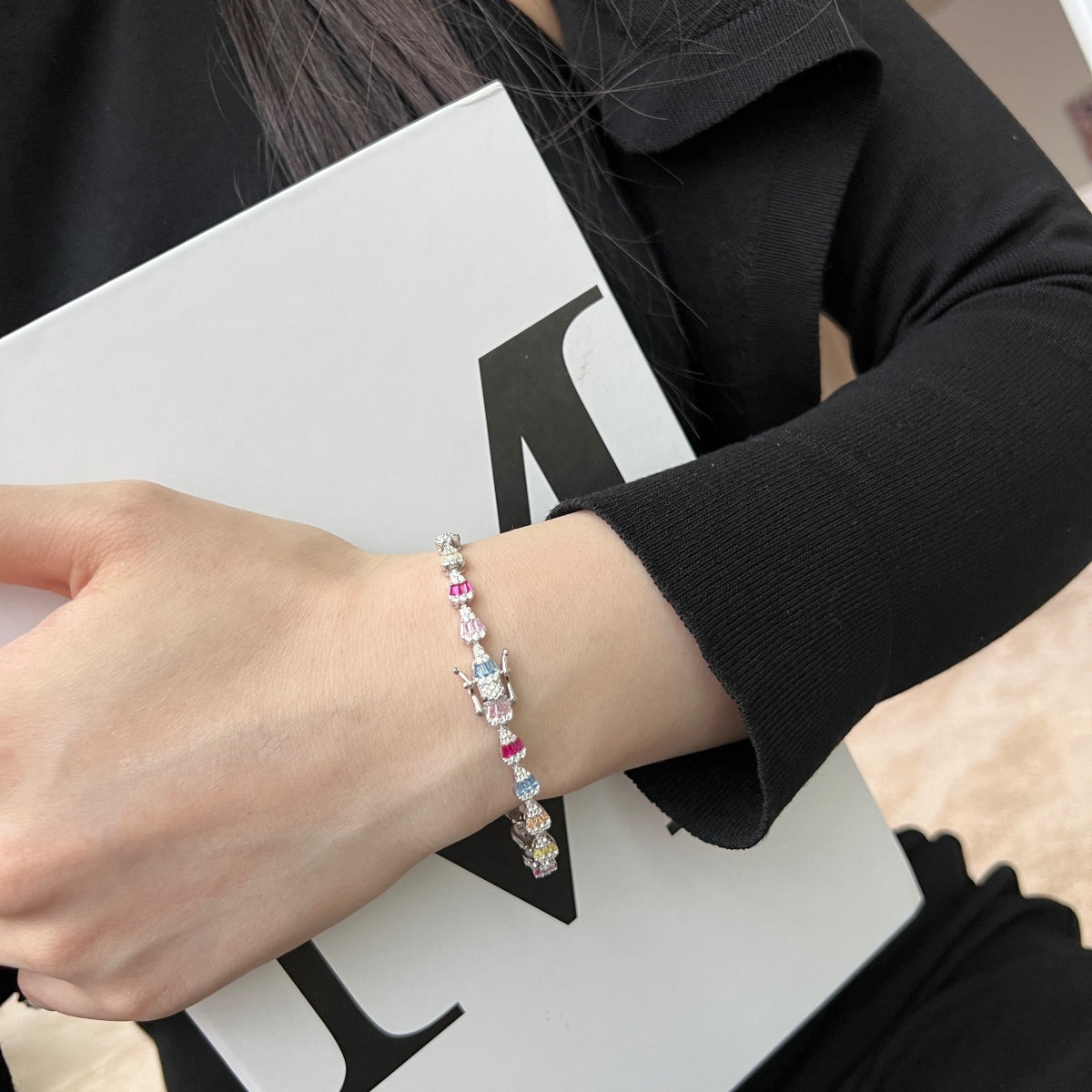 [Regalia jewelry]Radiant Water Drop Shape Daily Bracelet
