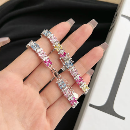 [Regalia jewelry]Delicate Colorful Multi Cut Party Bracelet