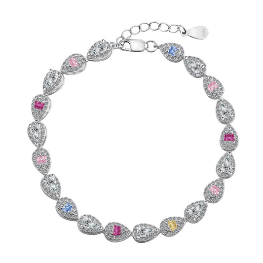 [Regalia jewelry]0.25 Carat Radiant Water Drop Shape Daily Bracelet