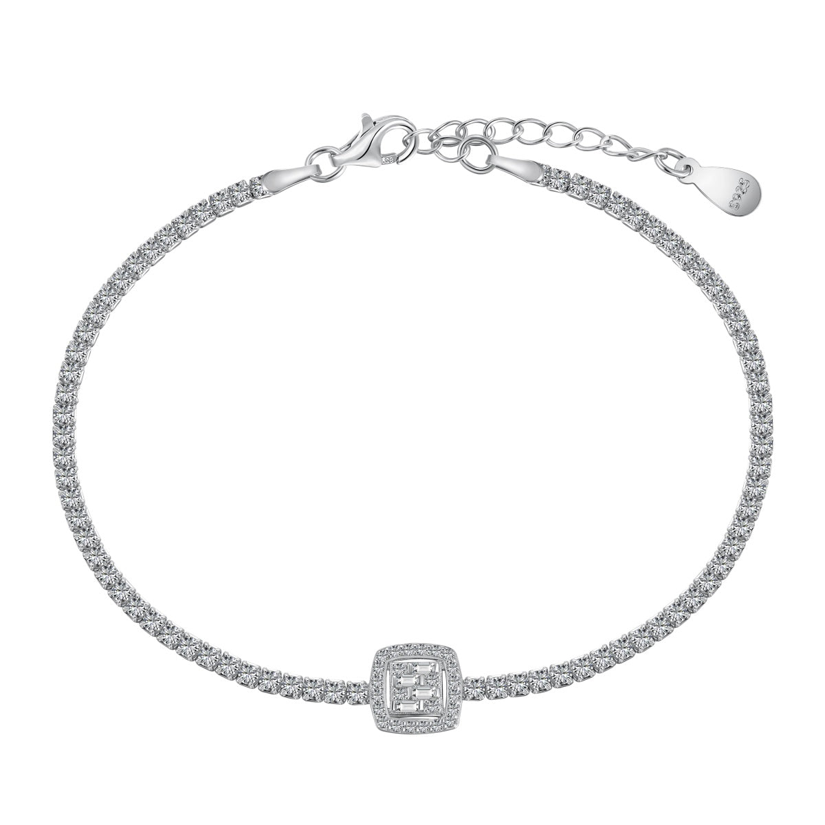 [Regalia jewelry]Luxurious Dazzling Square Shape Banquet Bracelet