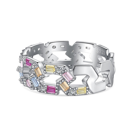 [Regalia jewelry]Sparkling Vibrant Emerald Cut Daily Ring