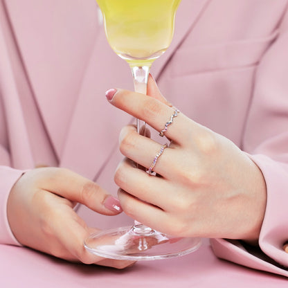 [Regalia jewelry]Dainty Colorful Round Cut Party Ring