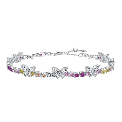 [Regalia jewelry]Ornate Colorful Butterfly Shape Round Cut Daily Bracelet