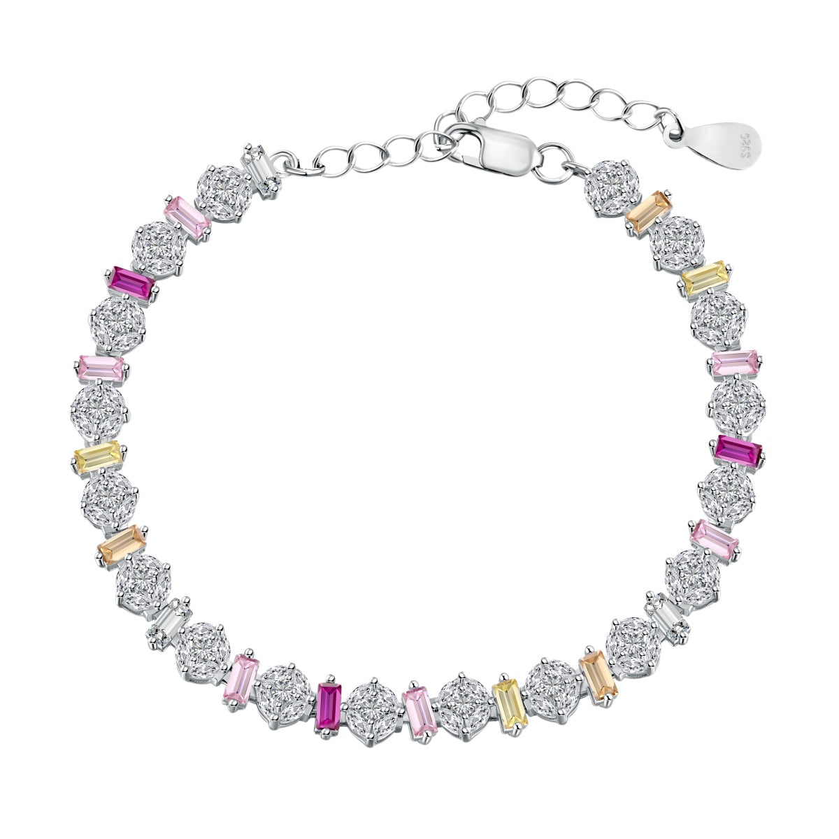 [Regalia jewelry]Radiant Colorful Round Shape Daily Bracelet