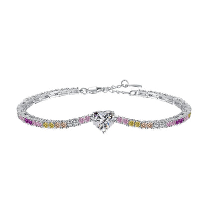 [Regalia jewelry]Delicate Romantic Heart Shape Lover Bracelet