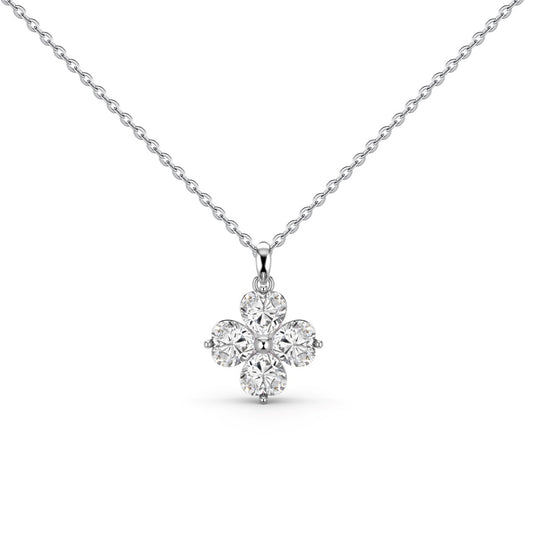 [Regalia jewelry]Heart-Shaped Four-Leaf Clover Bead Necklace