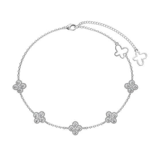 [Regalia jewelry]Four-Leaf Clover Hollow Butterfly Bracelet