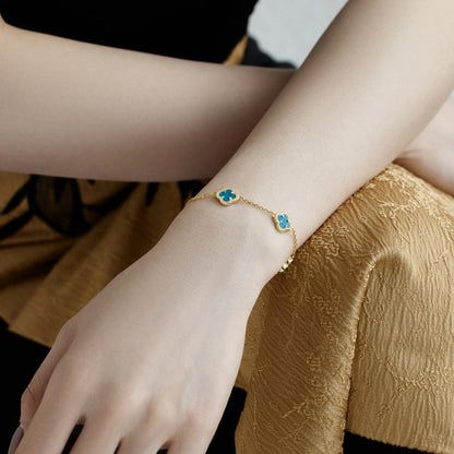 [Regalia jewelry]Four-Leaf Clover Exquisite Bracelet