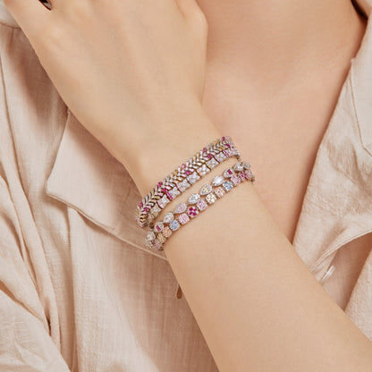 [Regalia jewelry]Dainty Radiant Emerald Cut Daily Bracelet