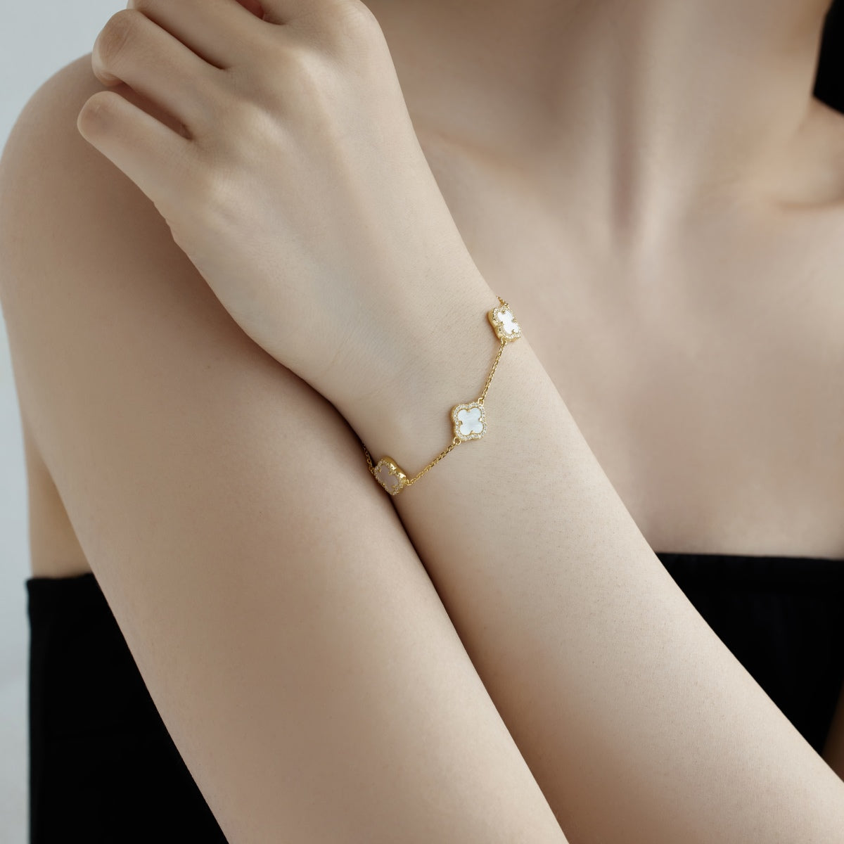 [Regalia jewelry]Four-Leaf Clover Exquisite Bracelet