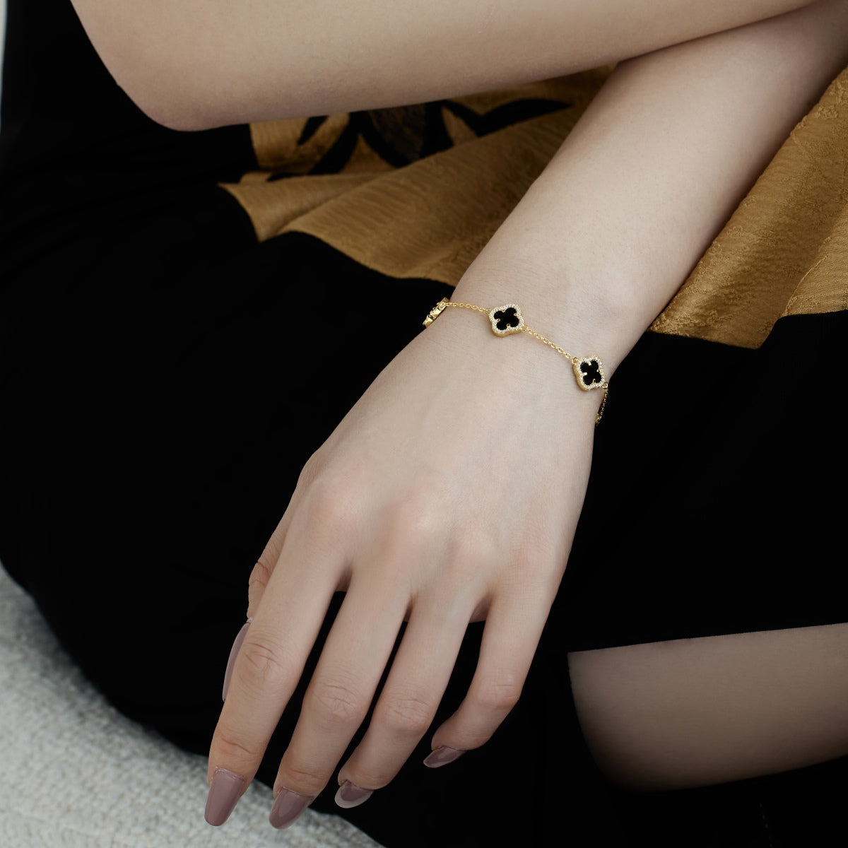 [Regalia jewelry]Four-Leaf Clover Exquisite Bracelet