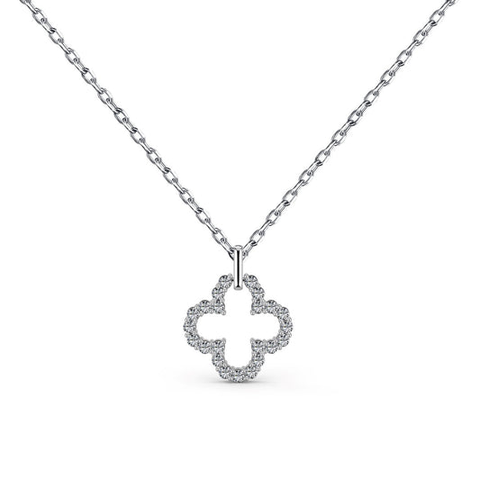 [Regalia jewelry]Four-Leaf Clover Hollow Design Exquisite Necklace