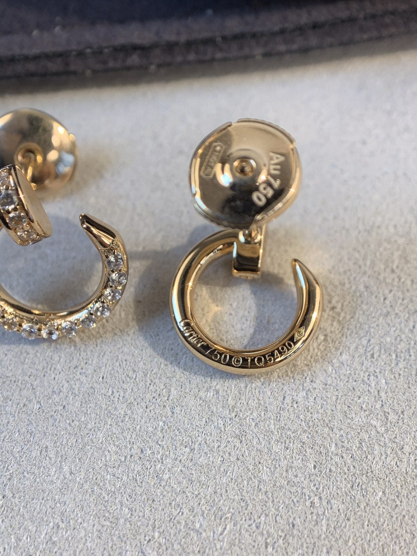 [Regalia jewelry]JUSTE EARRINGS GOLD DIAMONDS