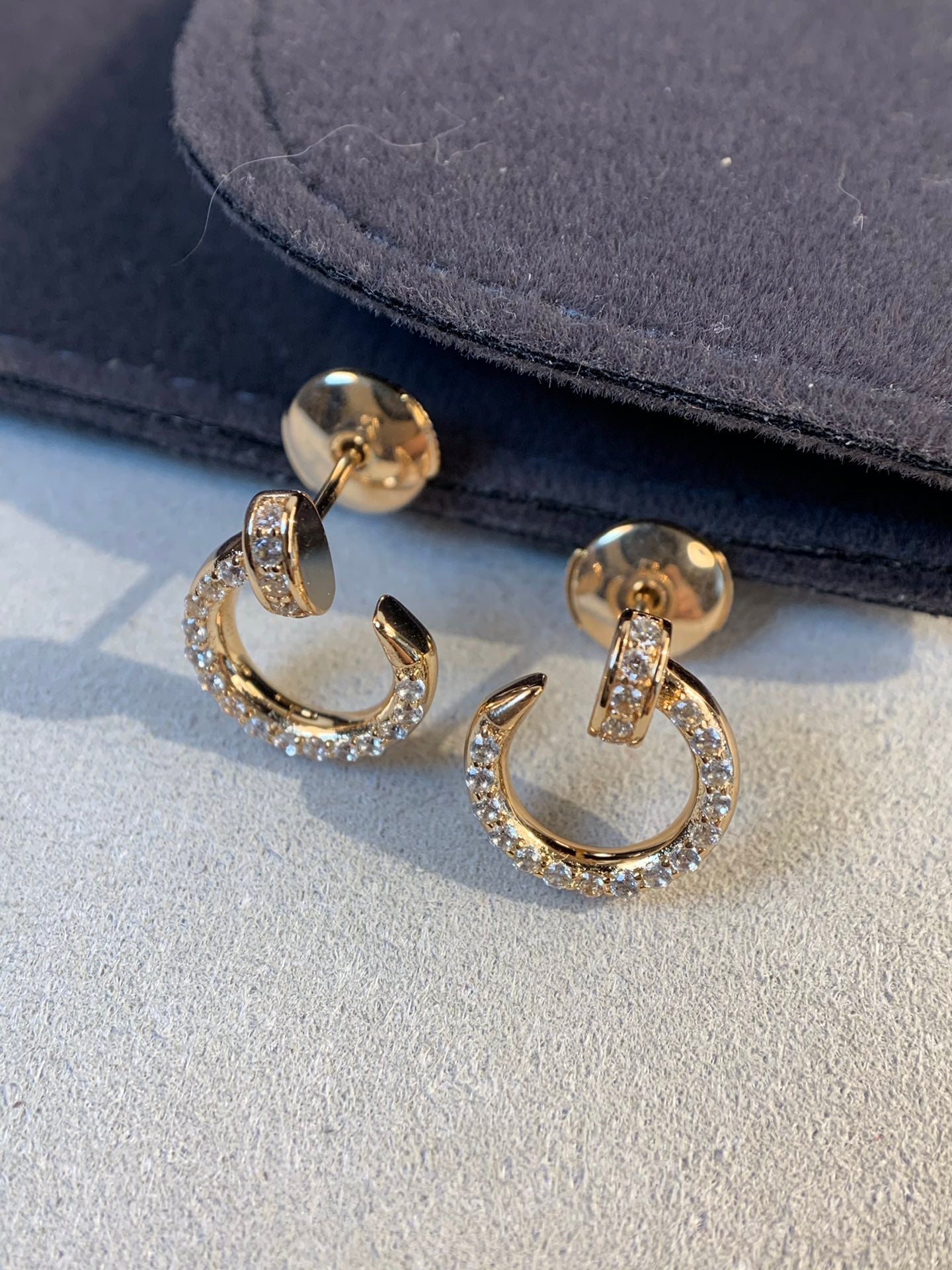 [Regalia jewelry]JUSTE EARRINGS GOLD DIAMONDS