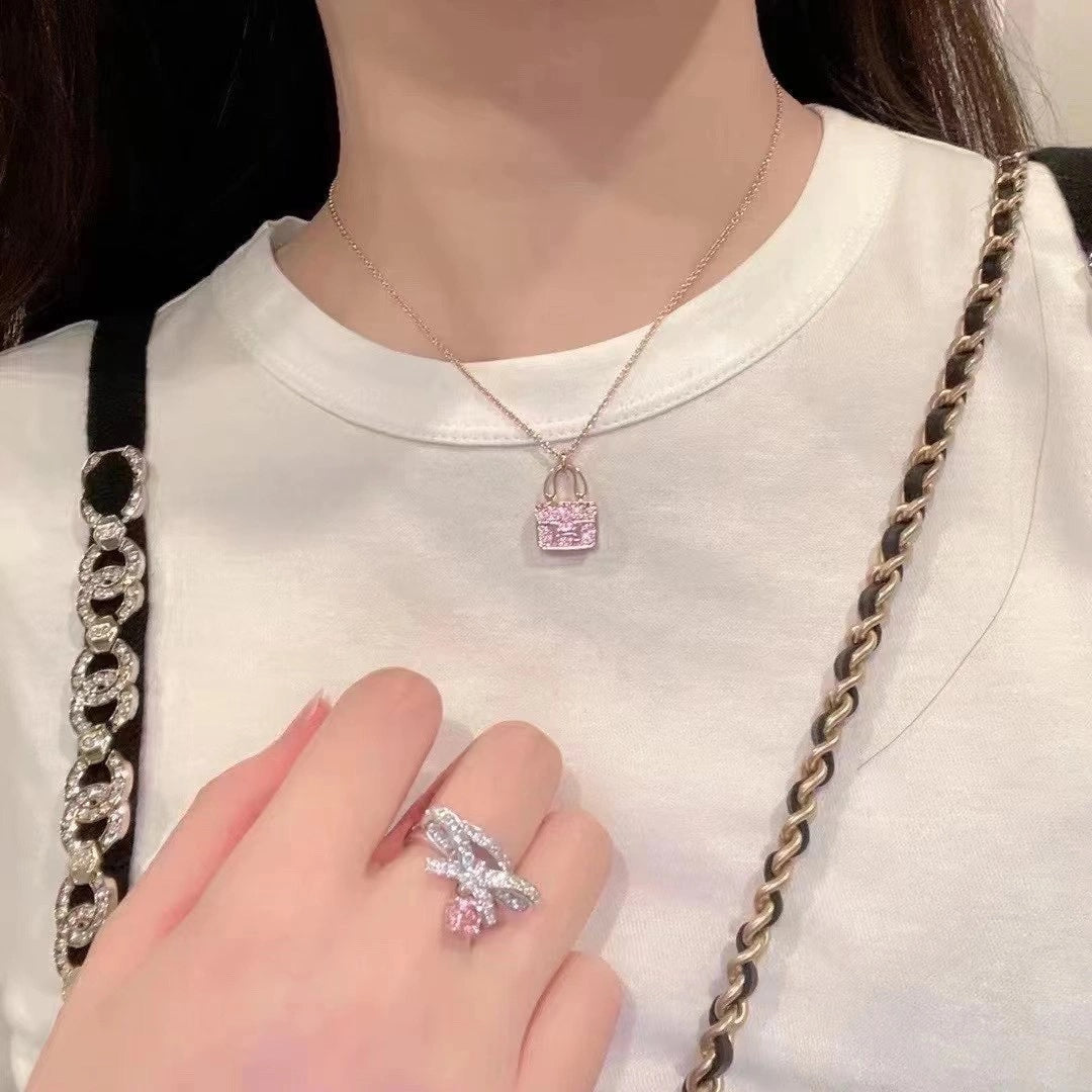 [Regalia jewelry]CONSTANCE PEDANT PURPLE DIAMOND NECKLACE