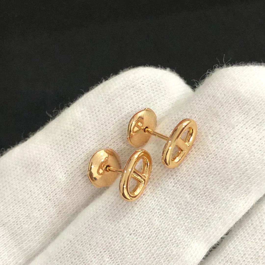 [Regalia jewelry]CHAINE SMALL EARRINGS GOLD AND SILVER