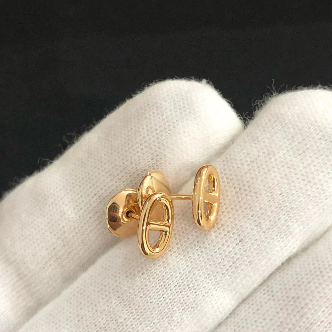 [Regalia jewelry]CHAINE SMALL EARRINGS GOLD AND SILVER