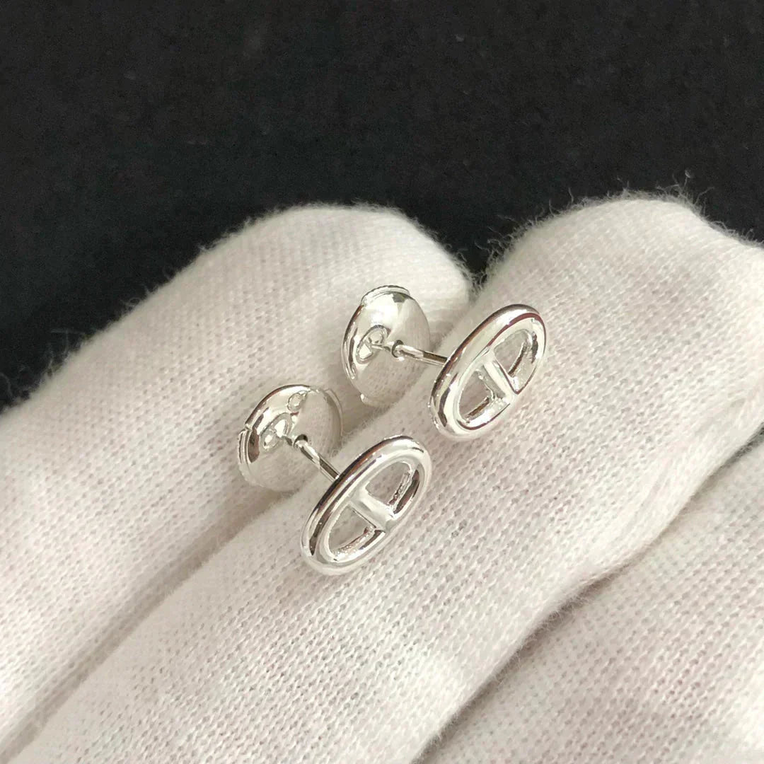 [Regalia jewelry]CHAINE SMALL EARRINGS GOLD AND SILVER