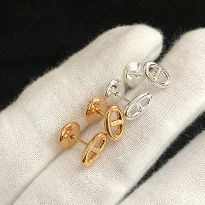 [Regalia jewelry]CHAINE SMALL EARRINGS GOLD AND SILVER