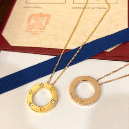 [Regalia jewelry]LOVE NECKLACE 16MM 3 DIAMONDS