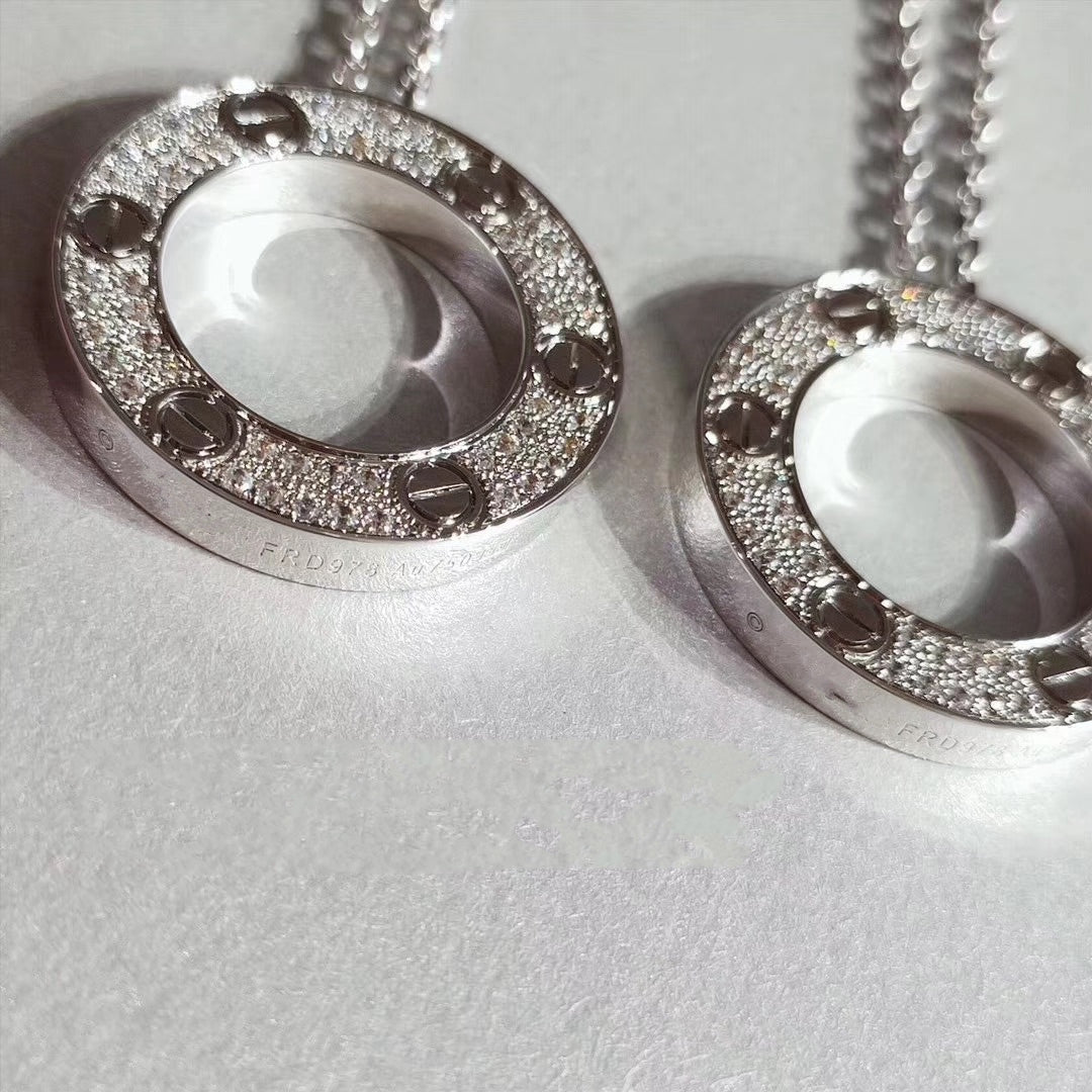 [Regalia jewelry]LOVE NECKLACE ADJUSTABLE SILVER