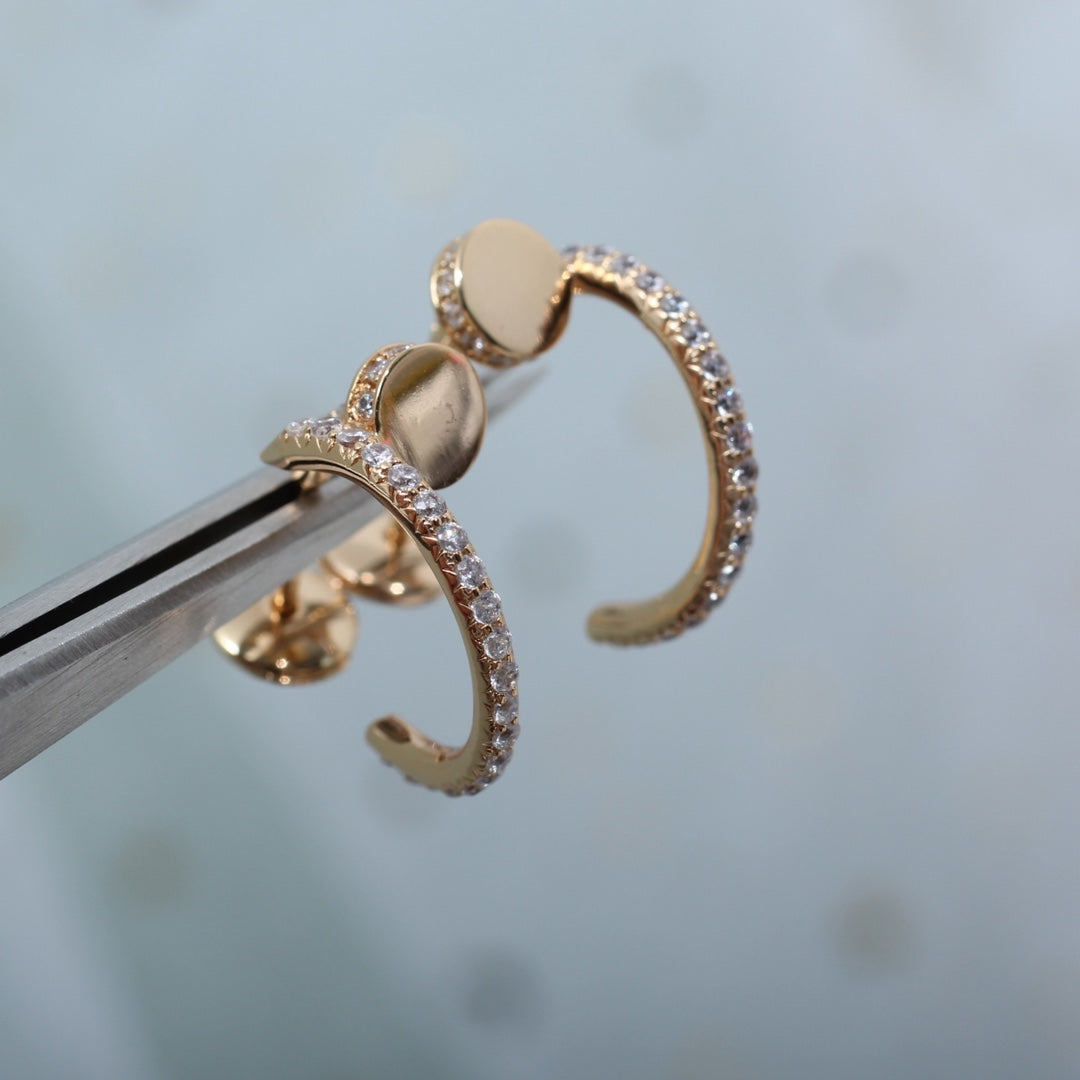 [Regalia jewelry]JUSTE EARRINGS 12.75MM PINK GOLD DIAMOND