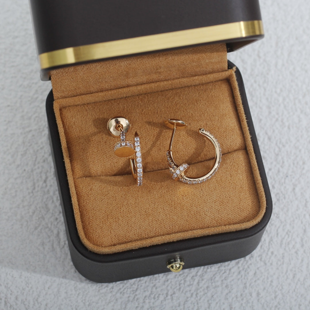 [Regalia jewelry]JUSTE EARRINGS 12.75MM PINK GOLD DIAMOND