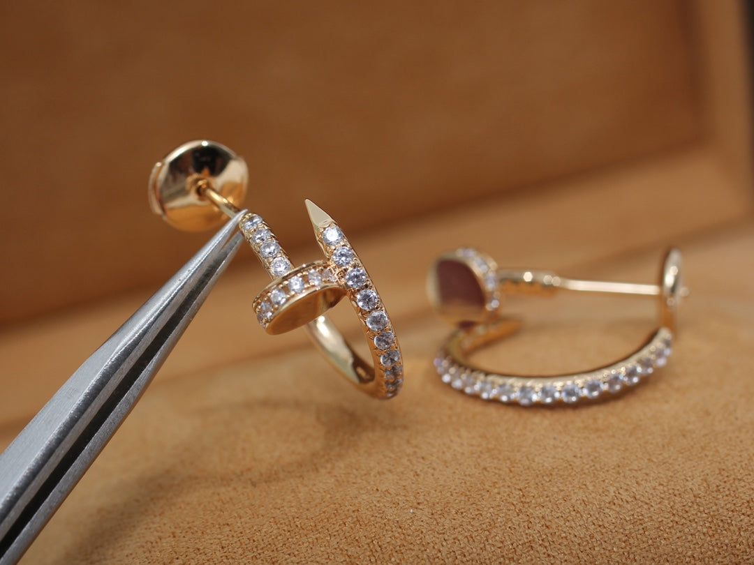 [Regalia jewelry]JUSTE EARRINGS 12.75MM PINK GOLD DIAMOND