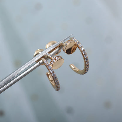 [Regalia jewelry]JUSTE EARRINGS 12.75MM PINK GOLD DIAMOND