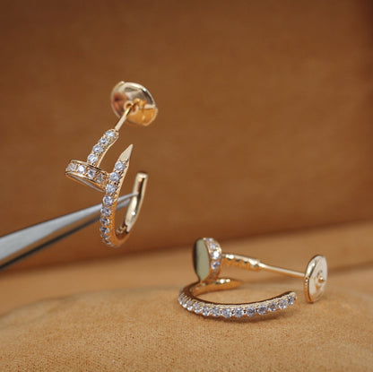 [Regalia jewelry]JUSTE EARRINGS 12.75MM PINK GOLD DIAMOND