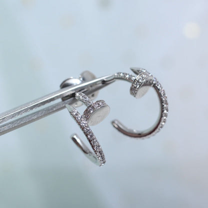 [Regalia jewelry]JUSTE EARRINGS 12.75MM SILVER DIAMOND