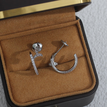 [Regalia jewelry]JUSTE EARRINGS 12.75MM SILVER DIAMOND