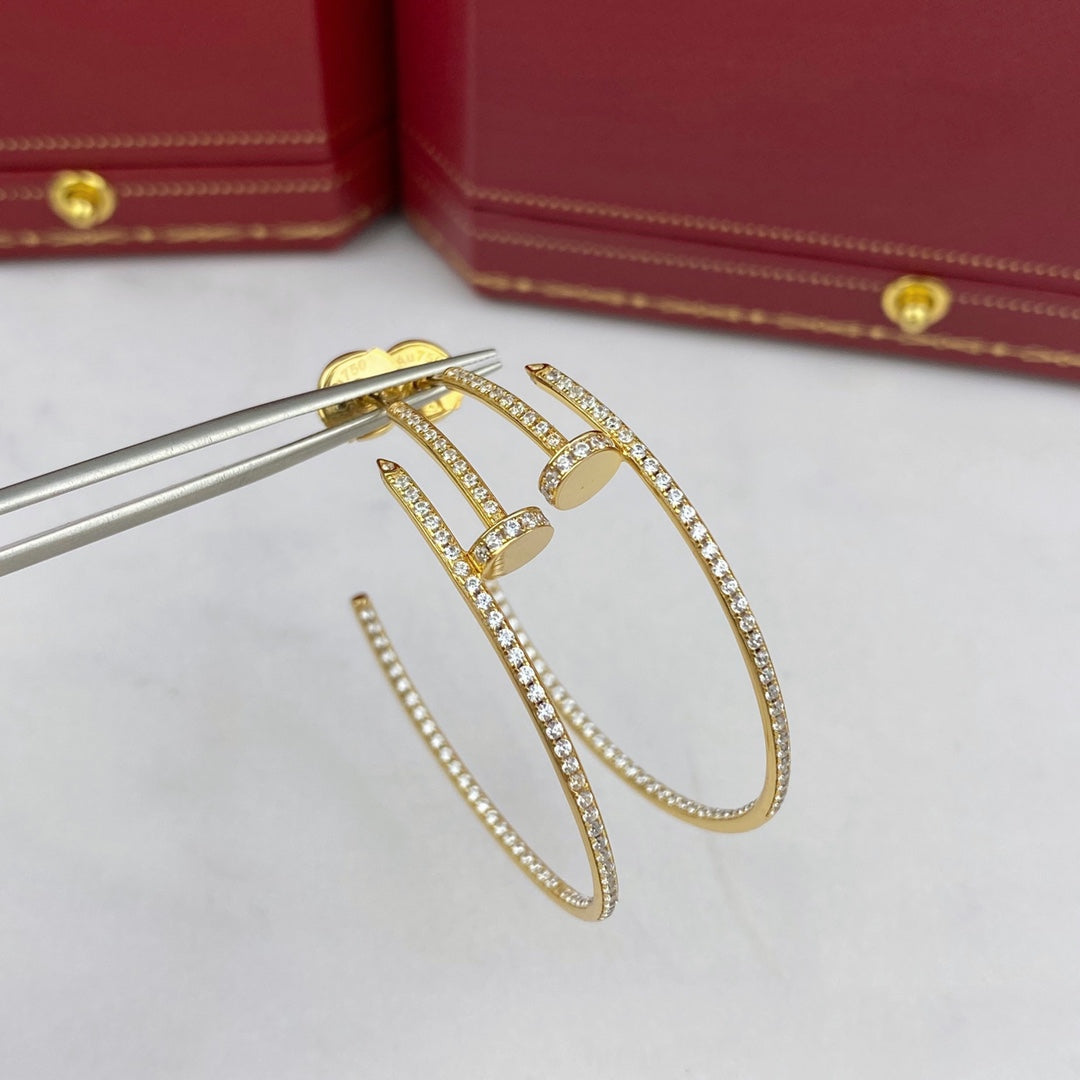 [Regalia jewelry]JUSTE EARRINGS FULL DIAMONDS 1.8MM