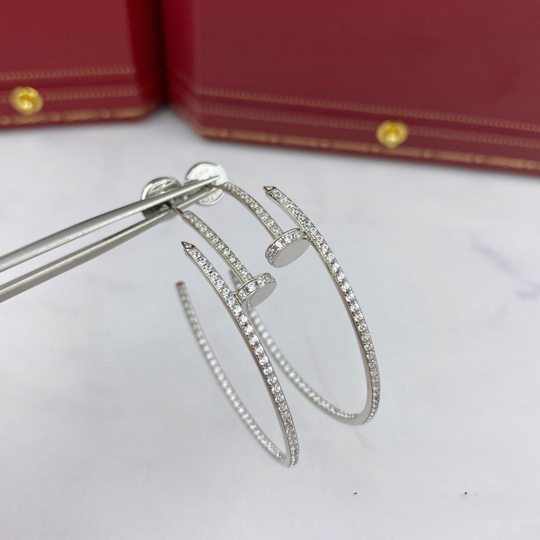 [Regalia jewelry]JUSTE EARRINGS FULL DIAMONDS 1.8MM
