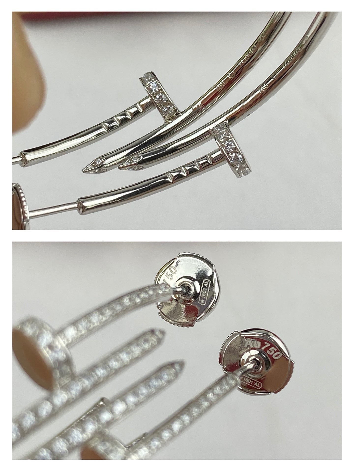[Regalia jewelry]JUSTE EARRINGS FULL DIAMONDS 1.8MM