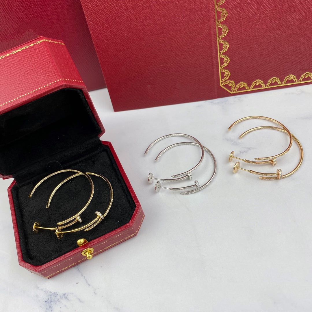 [Regalia jewelry]JUSTE EARRINGS FULL DIAMONDS 1.8MM