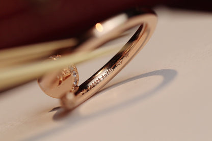 [Regalia jewelry]JUSTE RING 2.65MM PINK GOLD DIAMOND