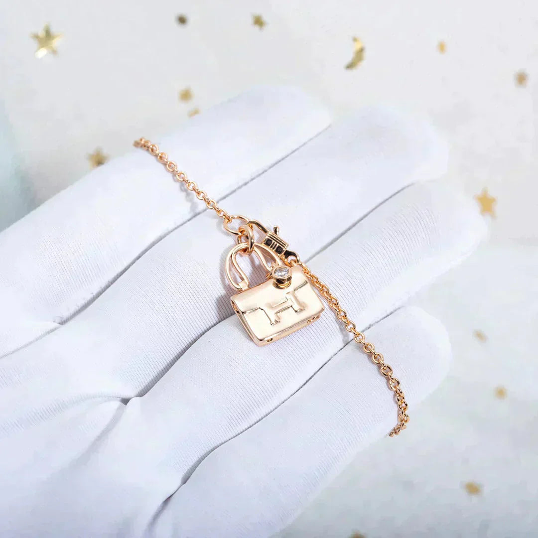 [Regalia jewelry]AMULETTE PEDANT ROSE GOLD NECKLACE