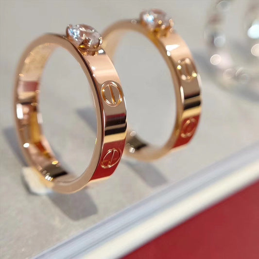 [Regalia jewelry]LOVE RING 3.6MM 1 BIG DIAMOND