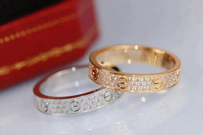 [Regalia jewelry]LOVE RING 3.6MM DIAMOND PAVED