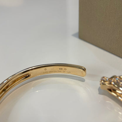 [Regalia jewelry]PANTHERE GOLD DIAMOND OPEN BRACELET