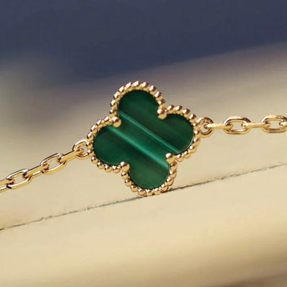 [Regalia jewelry]CLOVER 20 MOTIFS MALACHITE GOLD