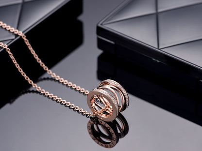 [Regalia jewelry]ZERO 1 PINK GOLD DIAMOND OPEN NECKLACE