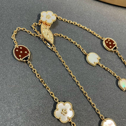 [Regalia jewelry]LUCKY SPRING 15 MOTIFS GOLD NECKLACE