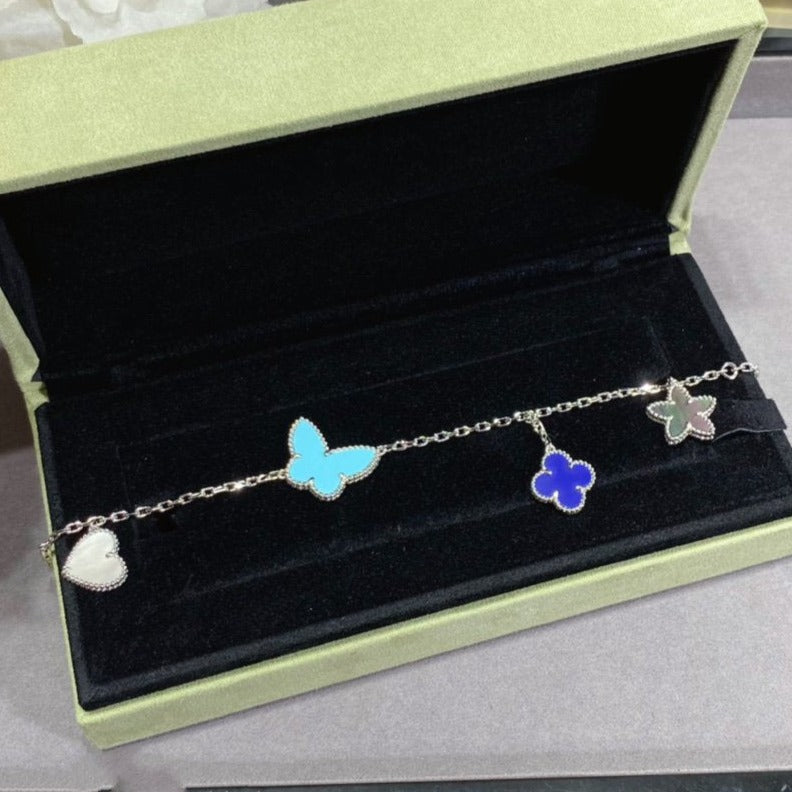 [Regalia jewelry]LUCKY SPRING SILVER BRACELET 4 MOTIF